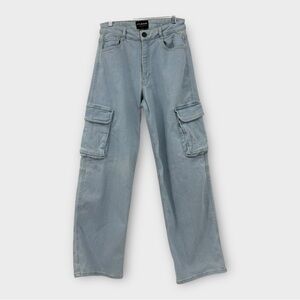 FITJeans Cargo Baggy High Rise Light Wash Jean Women’s Size S